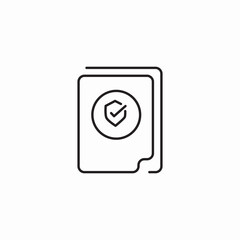 file protection icon sign vector