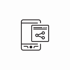 phone share icon sign vector