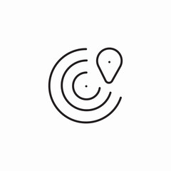 radar location icon sign vector