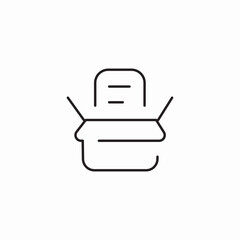 unboxing file icon sign vector