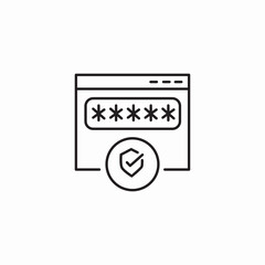 website password icon sign vector