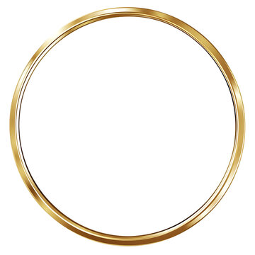 Gold circle frame. Hand Drawn geometric