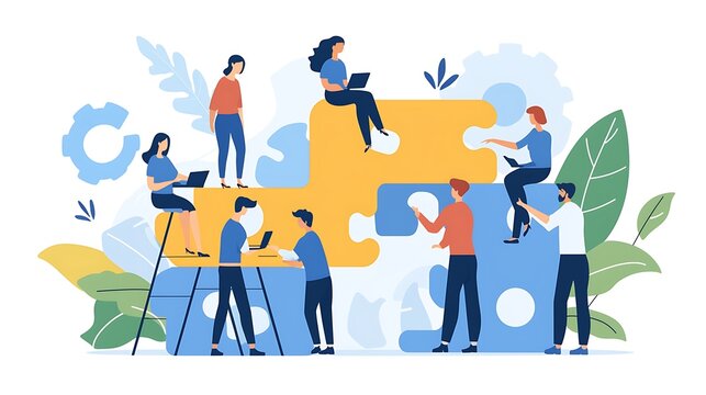 Colleagues collaborating on a project, emphasizing teamwork and shared goals.