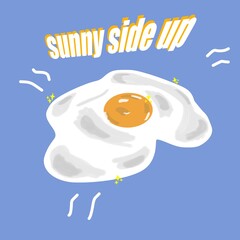 Vector sunny side up fried egg,Closeup, Isolated,Egg Design Templates