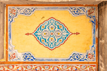 Detail of the ornamentation on the entrance gate in the garden of Eyüp Sultan Mosque