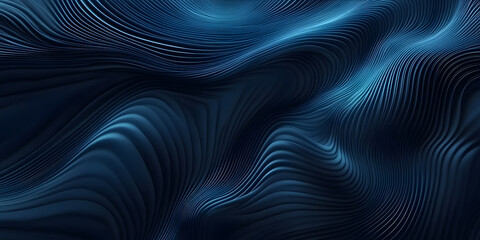 Obraz premium abstract wavy blue background. waves from many lines. digital space. holographic background
