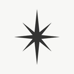 Christmas star icon. Vector illustration.