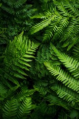 Fototapeta premium Textured green fern leaves, tropical nature backdrop