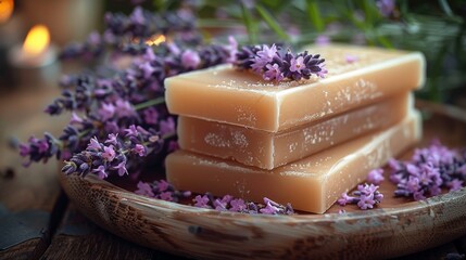 Lavender Soap with Flowers: Natural and Relaxing