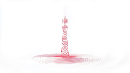 Communication Tower Illuminated Modern Cityscapes and Technology Themes