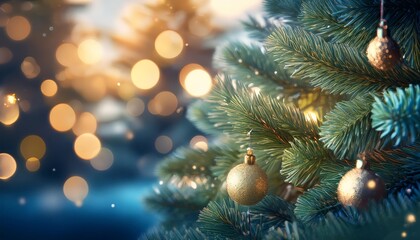 Obraz premium Christmas tree close up