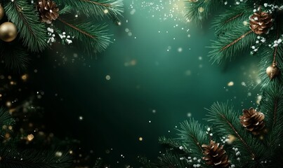 Christmas decor background with place for text