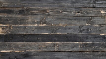 Black grey wooden plank wall texture background, old natural pattern of dark wood grained