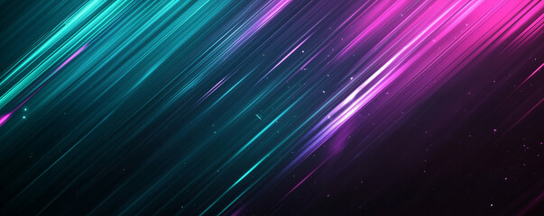 Fototapeta premium Futuristic neon gradient wallpaper with vibrant blue and purple light streaks, creating a dynamic, glowing abstract design. Perfect for tech, digital, and sci-fi themes.