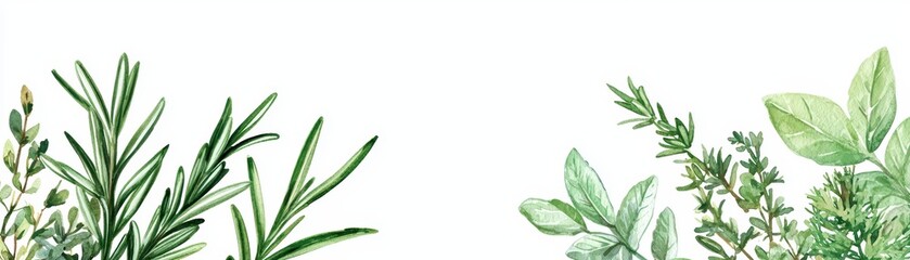 Obraz premium Herb leaves arranged elegantly, showcasing diverse textures, isolated on a white background.