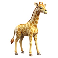 Obraz premium A giraffe on white background png