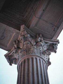 Detail einer S&auml;ule Korinthisches Kapitell
