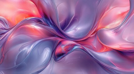 Abstract background with swirling, glossy, purple and orange colors.