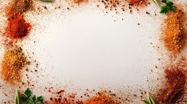 A vibrant spread of thai herbs and spices framing a high-quality for culinary exploration and flavor discovery