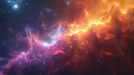 Obraz premium Cosmic Nebula: A Starry Night in Deep Space