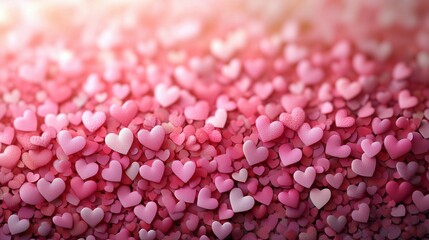 Obraz premium A Beautiful Array of Pink Hearts for Celebrations and Love