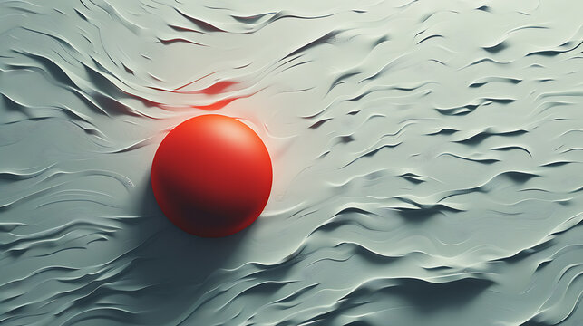 d japanese flag, japanese flag redesigned with d layers floating red circle as a sphere, adding depth and shadows for a striking dimensional look different angles provide varying visual impacts