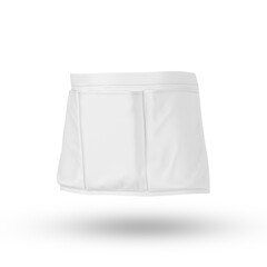 White kitchen apron with front pocket