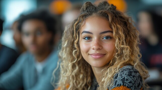 Diverse group of students engaged in an inclusive art class at a community center in the afternoon