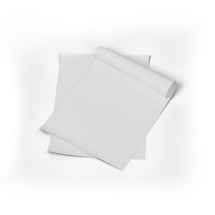 Paper sheets on White background