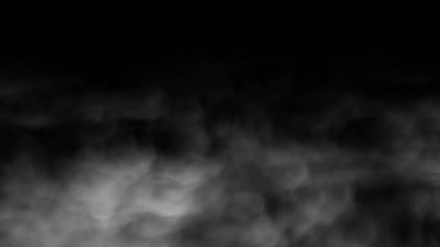 Abstract ground smoke, cloud or fog animation background or overlay, concepts, ideas, 4k, transparent background with alpha channel
