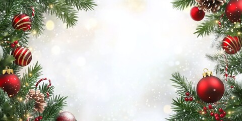 A Merry Christmas banner with blank space.