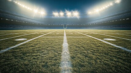 Image of empty football stadium background. You can put your design