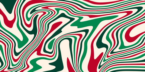 Abstract Colorful Background. Christmas Geometric Pattern. Wavy Texture Vector Design.