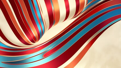 Obraz premium Abstract colorful wavy background. Generative Ai.