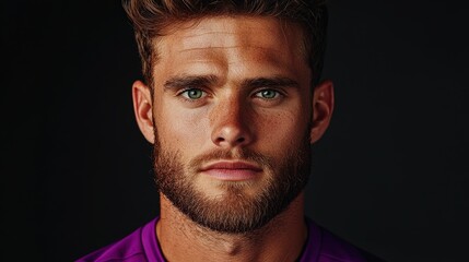 Obraz premium Intense Player Focus in Sports Portrait Photography