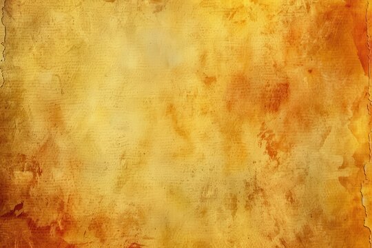 Chinese grunge paper from 1700 with orange yellow and goldenrod colors Textured background with copy space Clean