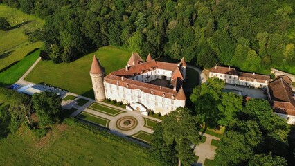 drone photo Bazoches castle france europe