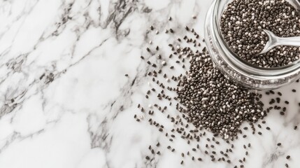 chia seeds in a glass jar