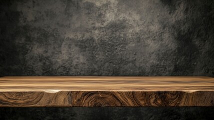 Wood table top on blur home wall background.For montage product display or design key visua l layout