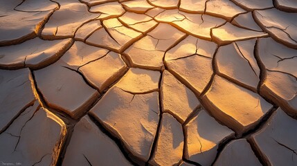 cracked earth in the desert