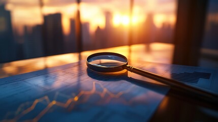 Magnifying Glass on Financial Report