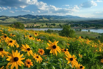 Fort Collins Colorado has a scenic Black Eyed Susan flower field