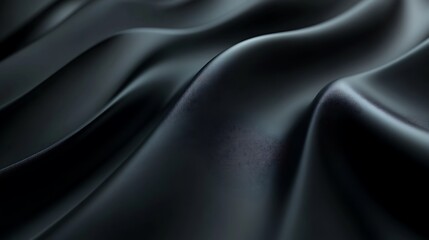 Fototapeta premium Minimalist black texture with flowing smooth waves creating a calming effect background