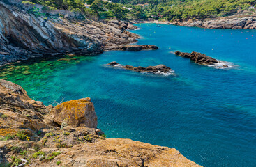 Calas de Aguafreda y Sa Tuna, Begur, Catalonia, Spain