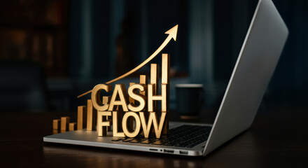 Lettering Cash Flow for Financial Analysis highlights a companys inflows and outflows, essential for assessing liquidity, profitability, and overall financial health