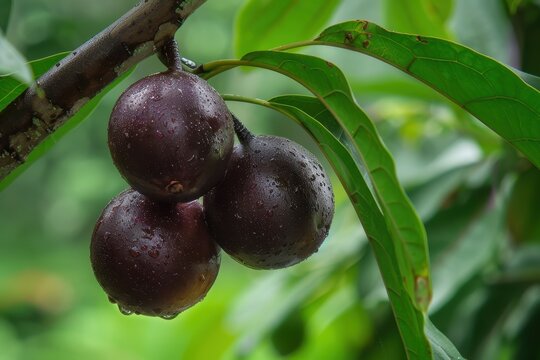 Langsat or lanzones is a tree with edible fruits in the Mahogany family native to South East Asia