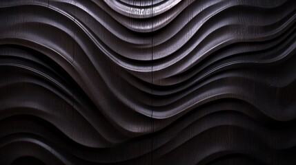 Fototapeta premium Wavy Wood Design: An Artistic Take on Depth and Texture Showcasing Intricacies of Natural Elements