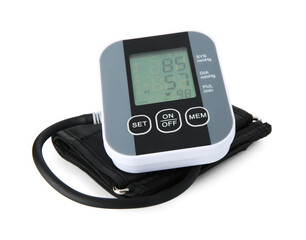 Blood pressure measuring device isolated on white