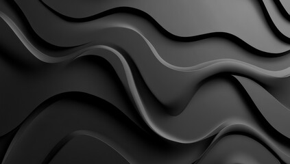 Obraz premium Abstract Black Wave Background