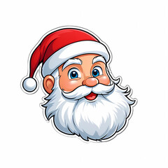 illustration of santa claus smiles at christmas